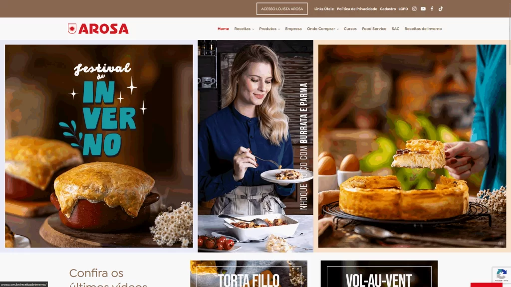 Site Arosa Massa Folhada