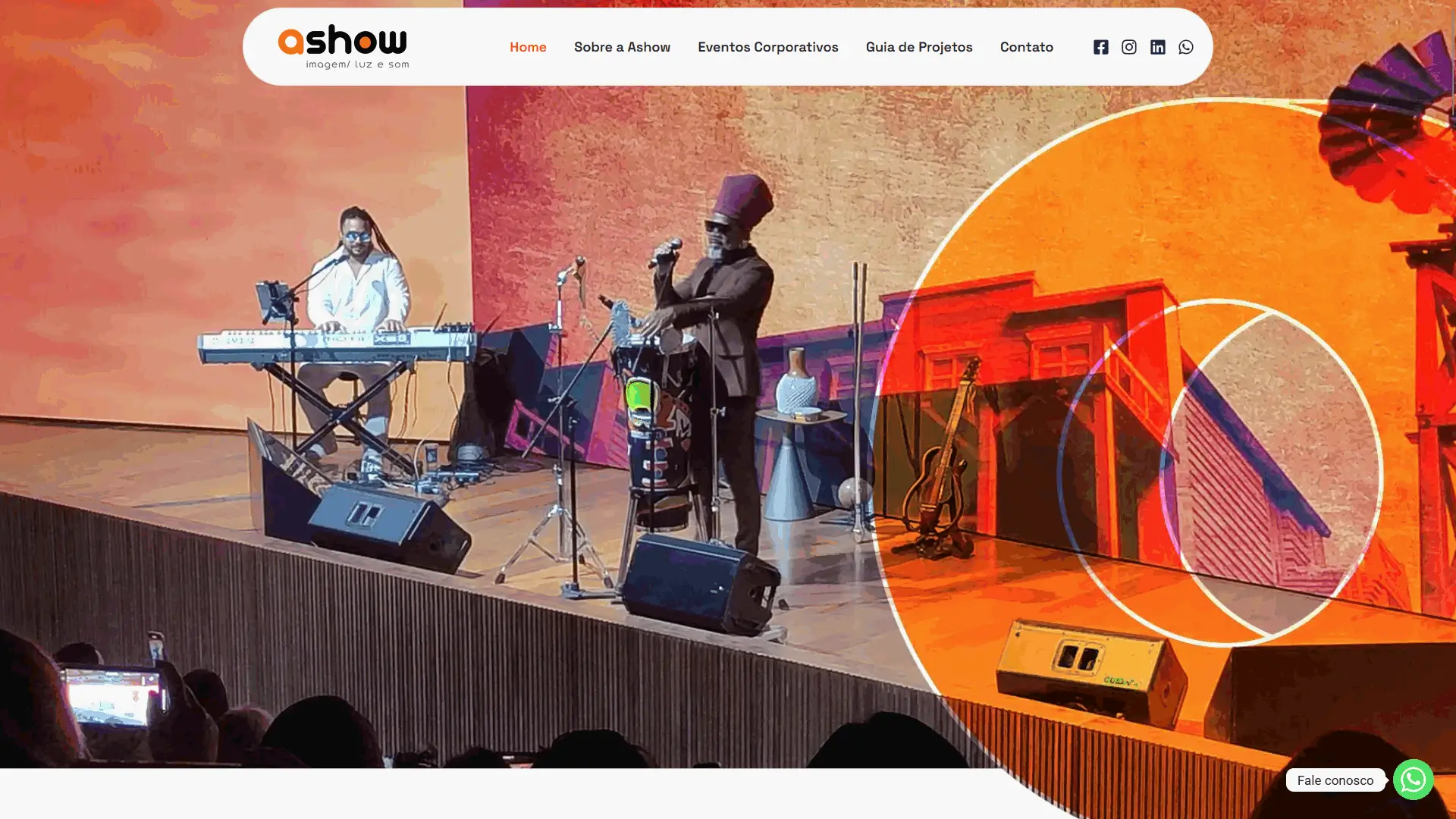Site Ashow Sonorização