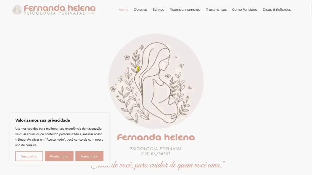 Site Fernanda Helena Psicóloga