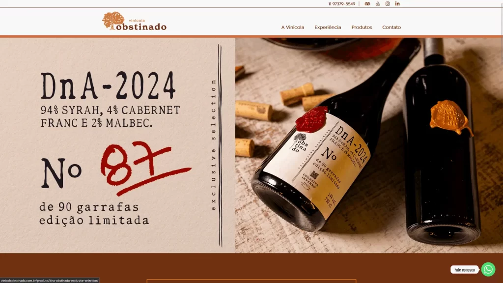 Site Vinícola Obstinado