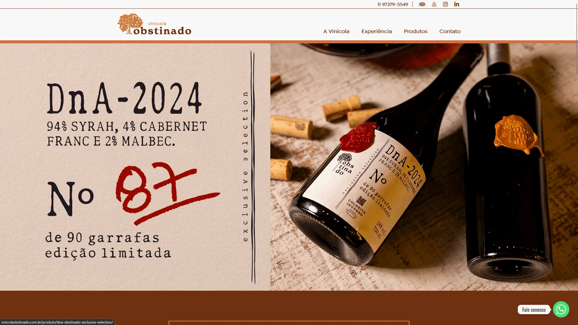 Site Vinícola Obstinado