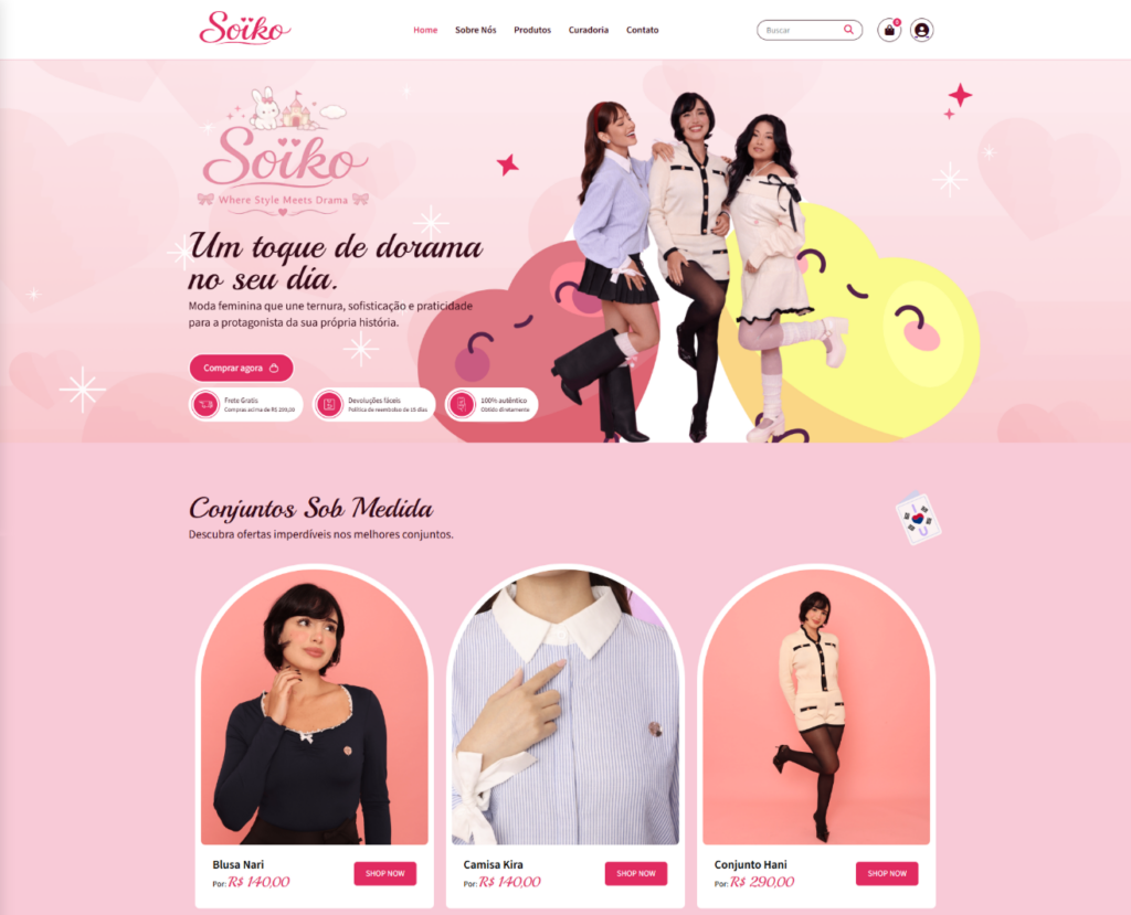 Desenvolvimento de e-commerce personalizado para Moda Dorama – Marcio Santos